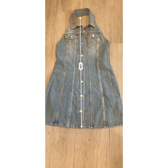 NWOT GIVENCHY Halter Button-Front Denim Mini Dress size 42/ US 6 - Picture 11 of 14